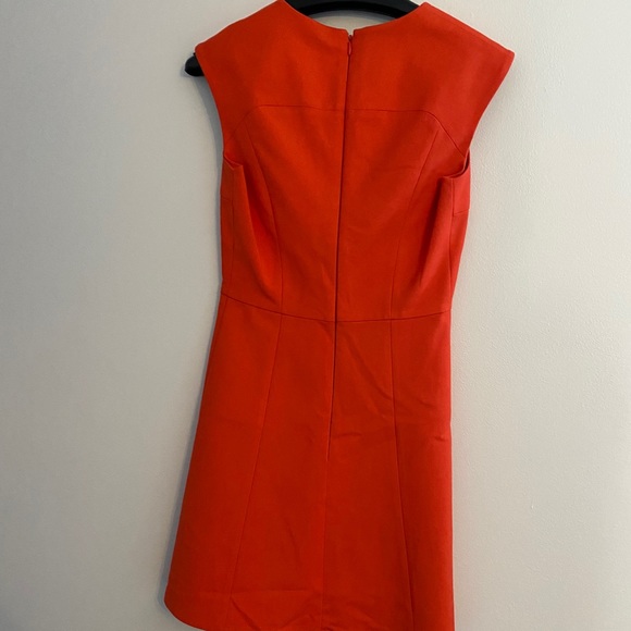 French Connection V-neck orange dress-Size 4 - Picture 3 of 5